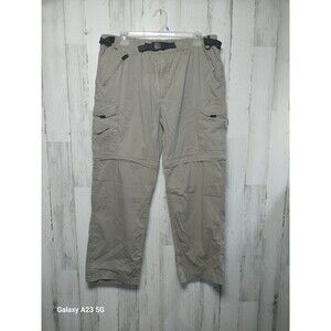 BC Clothing Men's Convertible Cargo Pants XXLx34 Beige (Actual 40x32)